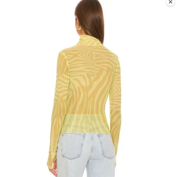 AFRM Zadie Mesh Long Sleeve Top w Thumb Holes Never Worn EUC - Picture 2 of 8